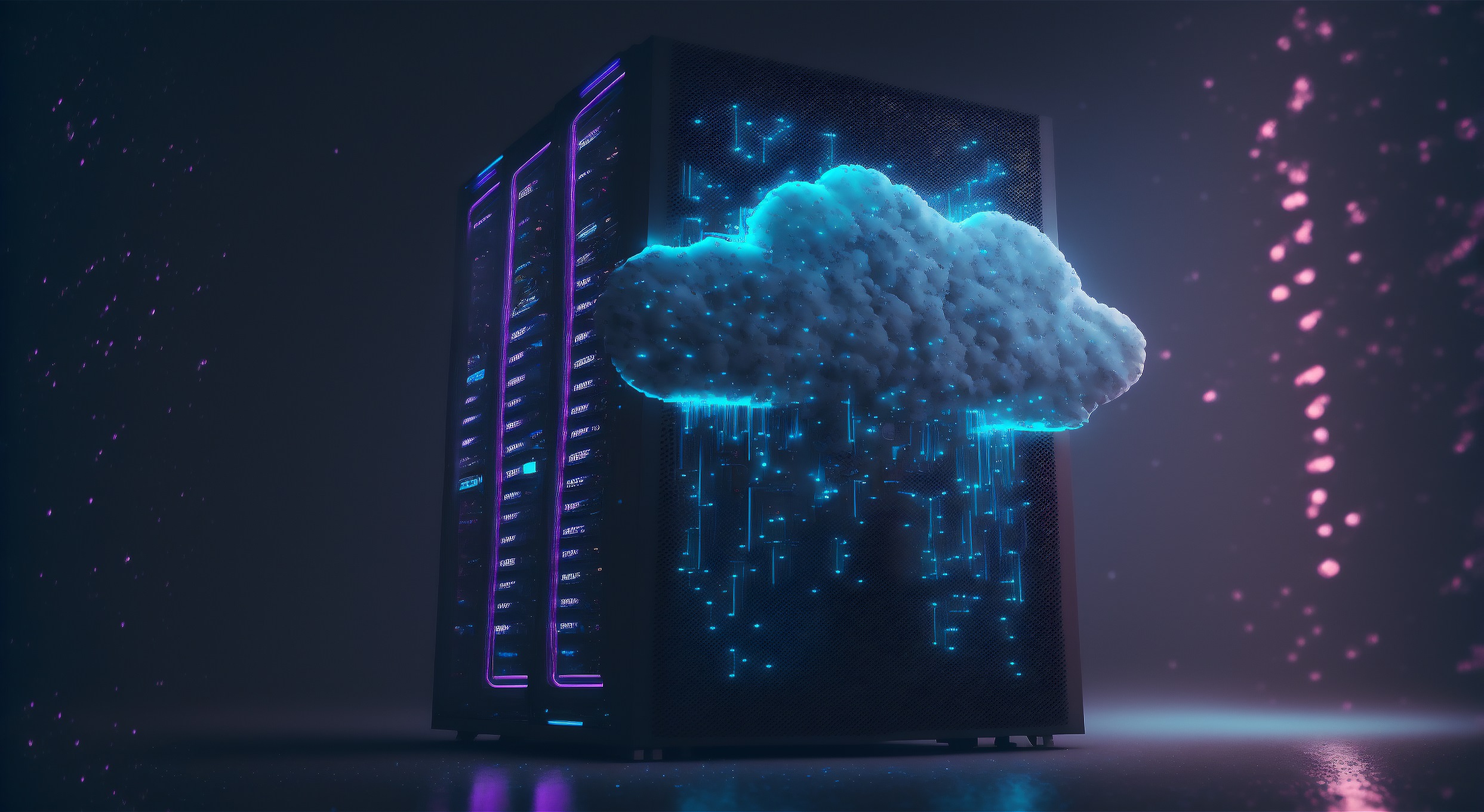 Digital cloud data storage digital concept. Cloudscape digital online service for global network. Database backup computer infrastructure technology solution